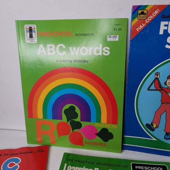 Lot of 8 Vtg Homeschool Books ABC Shapes Dictionary Sounds Letters And More - Picture 4 of 10